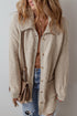 Textured Knit Collared Button Front Cardigan