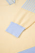Textured Knit Collared V Neck Polo Sweater