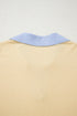 Textured Knit Collared V Neck Polo Sweater