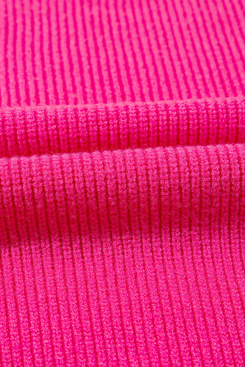 Textured Knit Heart Pattern Crew Neck Sweater