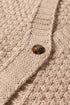 Textured Knit Open Front Mixed Media Pocket Cardigan