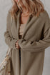 Textured Knit Open Front Oversized Midi Sweater Cardigan
