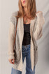 Textured Knit Open Front Patch Pocket Cardigan