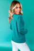 Textured Knit Puff Sleeve Crew Neck Sweater