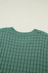 Textured Knit Short Sleeve Pullover Sweater