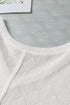 Textured Knit Short Sleeve V Neck Relaxed Blouse