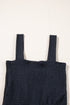 Textured Knit Smocked Square Neck Sleeveless Casual Romper