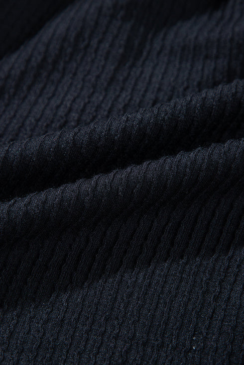 Textured Knit Smocked Square Neck Sleeveless Casual Romper