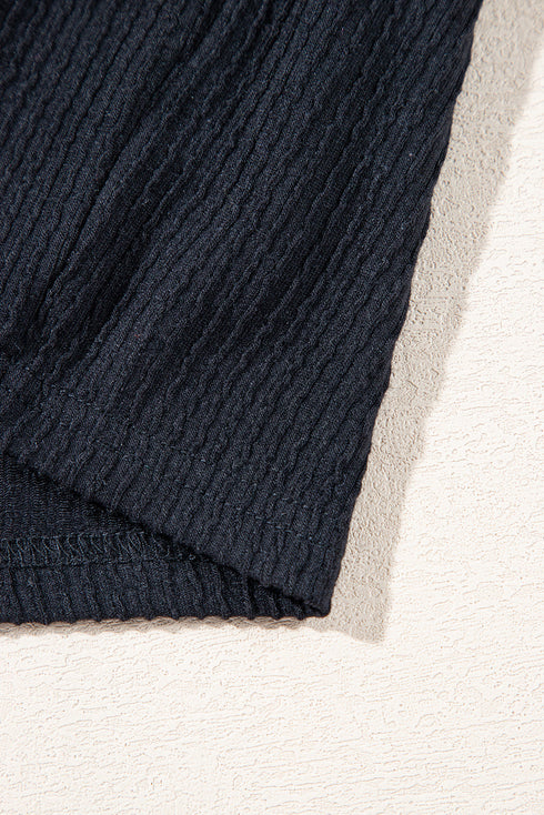 Textured Knit Smocked Square Neck Sleeveless Casual Romper