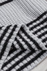 Textured Knit Stripe Crew Neck Tunic Sweater