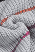Textured Knit Stripe Crew Neck Tunic Sweater
