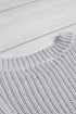 Textured Knit Stripe Crew Neck Tunic Sweater