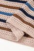 Textured Knit Striped Long Sleeve Relaxed Pullover Sweater