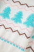 Textured Knit Tree And Chevron Pattern Sweater