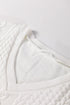 Textured Knit V Neck Drop Shoulder Relaxed Top