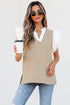 Textured Knit V Neck Ruffle Sleeve Casual Top