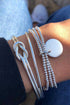 Textured Knotted Beaded Layering Trio Bracelet Set