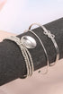 Textured Knotted Beaded Layering Trio Bracelet Set