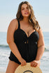 Textured Knotted Ruffle Trim One Piece Swimwear