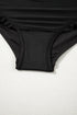Textured Knotted Ruffle Trim One Piece Swimwear