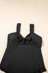 Textured Knotted Ruffle Trim One Piece Swimwear