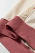 Textured Lace Knit V Neck Raglan Hoodie