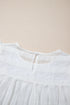 Textured Lace Ruffle Strap Relaxed Fit Tank Top