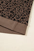 Textured Leopard Print Ribbed Trim Long Sleeve Top