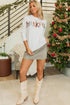 Textured Letter Graphic Crew Neck Sweater