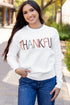 Textured Letter Graphic Crew Neck Sweater
