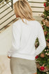 Textured Letter Graphic Crew Neck Sweater