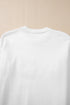 Textured Letter Graphic Crew Neck Sweater
