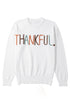 Textured Letter Graphic Crew Neck Sweater
