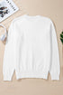 Textured Letter Graphic Crew Neck Sweater