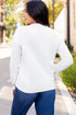 Textured Letter Graphic Crew Neck Sweater