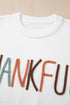 Textured Letter Graphic Crew Neck Sweater