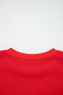 Textured Lettering Graphic Crew Neck Sweatshirt