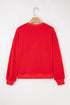 Textured Lettering Graphic Crew Neck Sweatshirt
