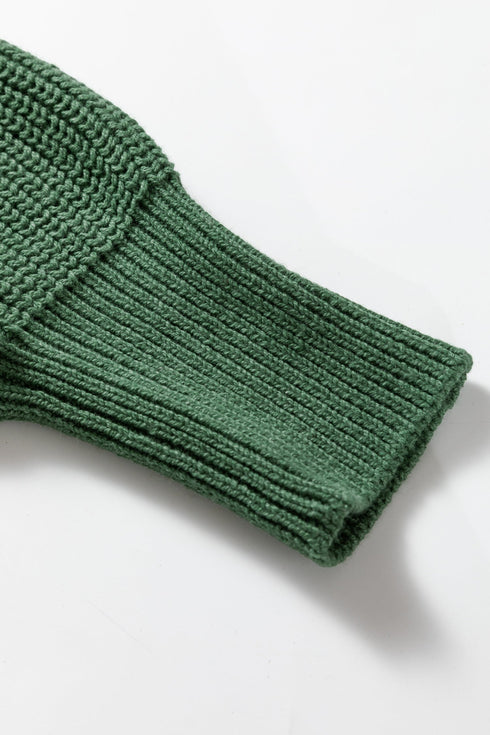 Textured Long Sleeve Fit And Flare Sweater Dress