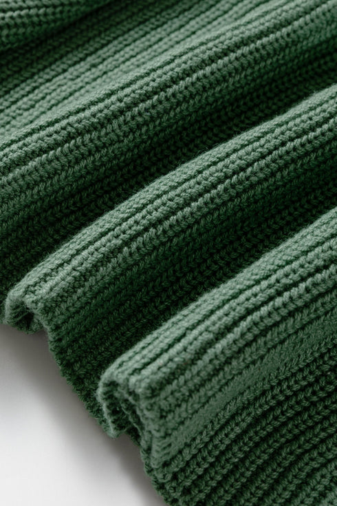 Textured Long Sleeve Fit And Flare Sweater Dress