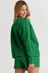 Textured Long Sleeve Top And Drawstring Lounge Short Sets
