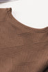 Textured Long Sleeve Top And Drawstring Lounge Short Sets