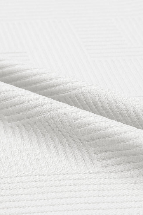 Textured Loose Fit T Shirt and Drawstring Pants Set