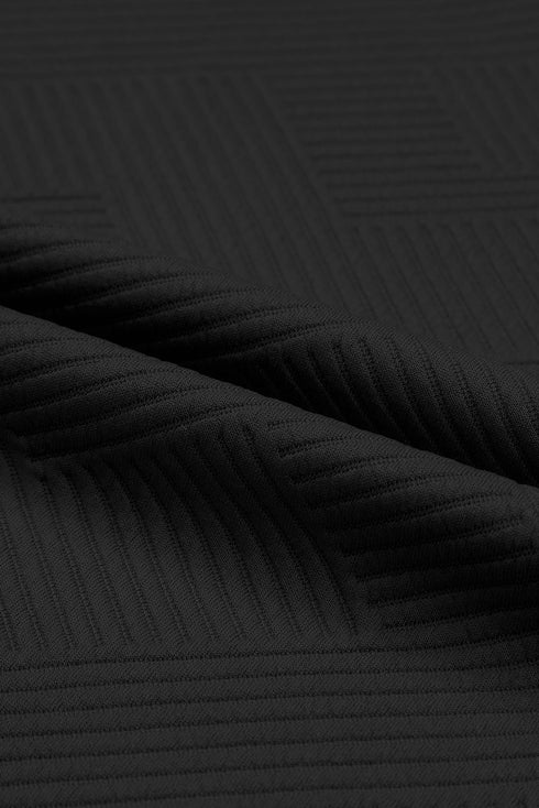 Textured Loose Fit T Shirt and Drawstring Pants Set