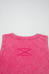 Textured Mineral Wash V Neck Tank Top