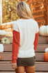 Textured Mixed Knit Patchwork Pullover Sweater
