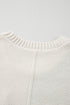Textured Mixed Knit Patchwork Pullover Sweater