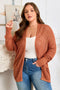 Textured Mixed Pattern Knitted Open Front Cardigan