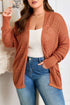Textured Mixed Pattern Knitted Open Front Cardigan