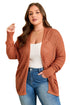 Textured Mixed Pattern Knitted Open Front Cardigan
